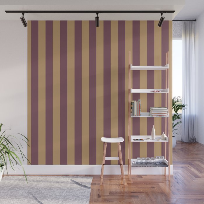 Nocturne Taffy Stripe - Cozy Heirloom Wall Mural Gallery Image 1