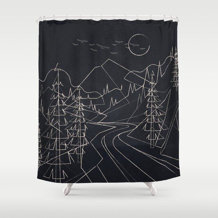 Minimalist Landscape 3 Shower Curtain Gallery Image 1