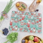 Mele Kalikimaka Hawaiian Christmas gingerbread cookies // aqua background Cutting Board Gallery Image 2
