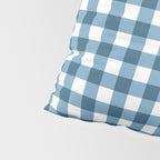Classic Blue Gingham Checkered Pattern  Pillow Sham Gallery Image 4