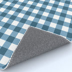 Classic Blue Gingham Checkered Pattern  Rug Gallery Image 4