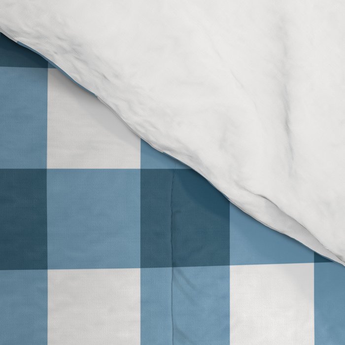 Classic Blue Gingham Checkered Pattern  Comforter Gallery Image 4