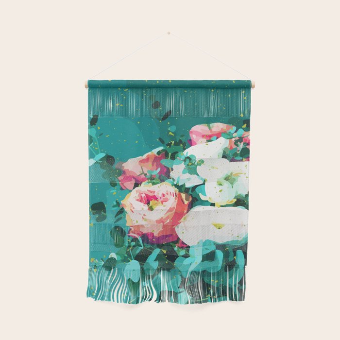 Floral & Confetti #digitalart #floral Wall Hanging Gallery Image 1