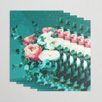 Floral & Confetti #digitalart #floral Wrapping Paper Gallery Image 3