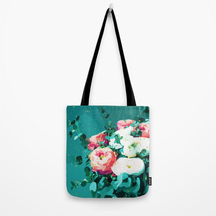 Floral & Confetti #digitalart #floral Tote Bag Gallery Image 2