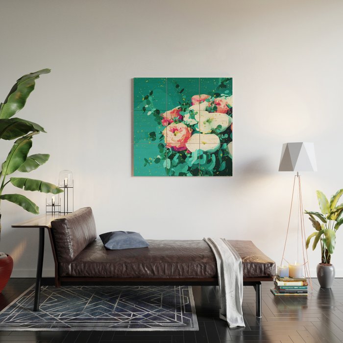 Floral & Confetti #digitalart #floral Wood Wall Art Gallery Image 2