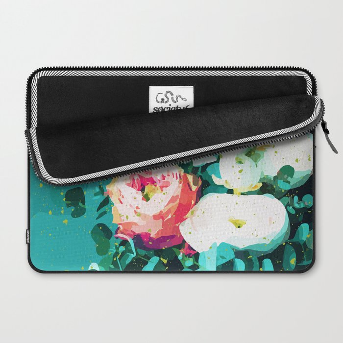 Floral & Confetti #digitalart #floral Laptop Sleeve Gallery Image 2