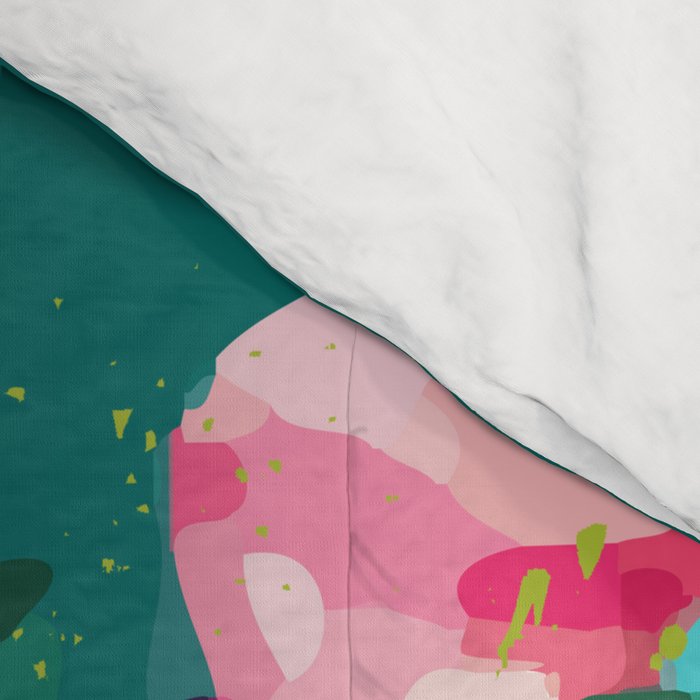 Floral & Confetti #digitalart #floral Comforter Gallery Image 4