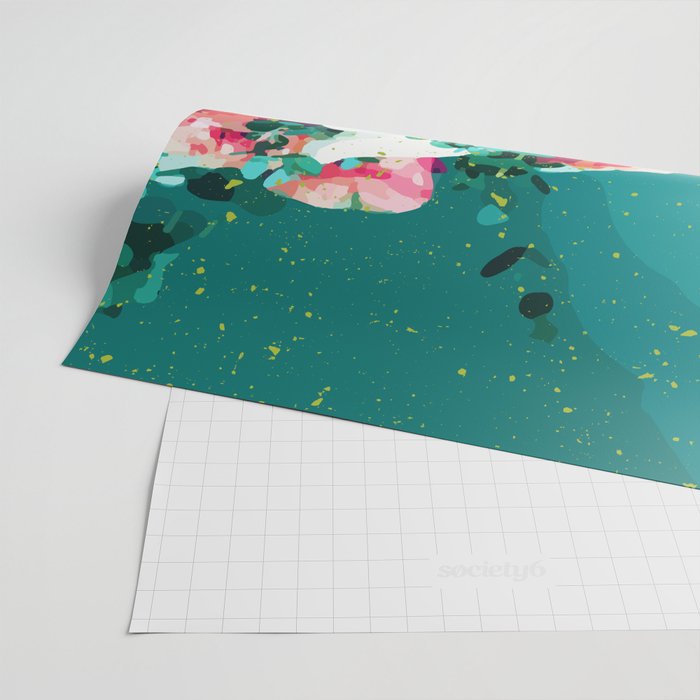 Floral & Confetti #digitalart #floral Wrapping Paper Gallery Image 2
