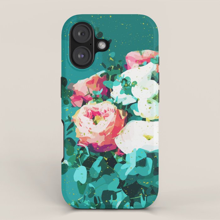 Floral & Confetti #digitalart #floral iPhone Case Gallery Image 1