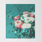 Floral & Confetti #digitalart #floral Throw Blanket Gallery Image 2
