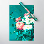 Floral & Confetti #digitalart #floral Wrapping Paper Gallery Image 1