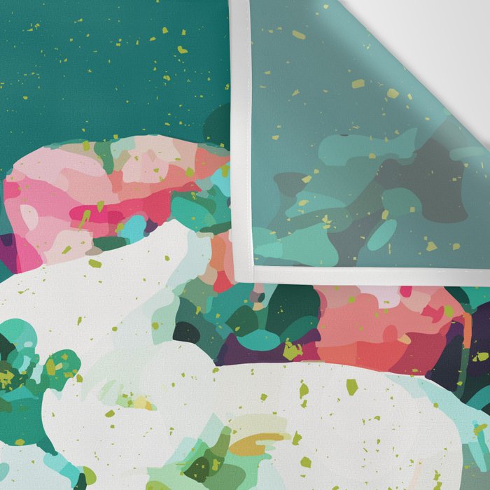 Floral & Confetti #digitalart #floral Wall Tapestry Gallery Image 3