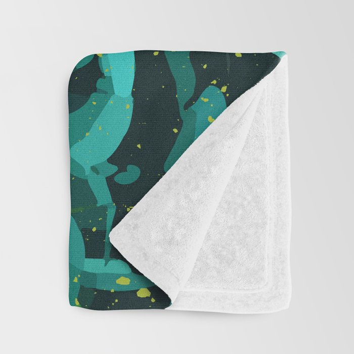 Floral & Confetti #digitalart #floral Throw Blanket Gallery Image 3