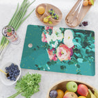 Floral & Confetti #digitalart #floral Cutting Board Gallery Image 2