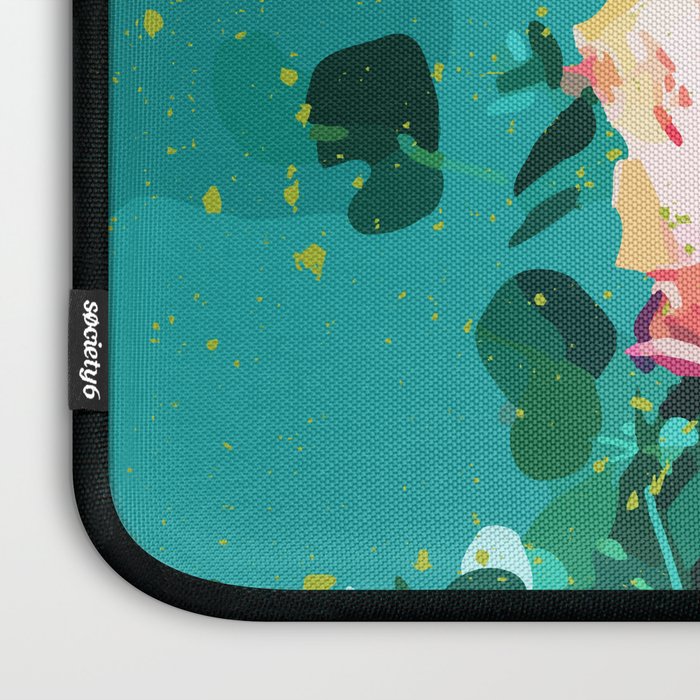 Floral & Confetti #digitalart #floral Laptop Sleeve Gallery Image 3
