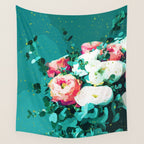 Floral & Confetti #digitalart #floral Wall Tapestry Gallery Image 4