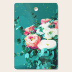 Floral & Confetti #digitalart #floral Cutting Board Gallery Image 1