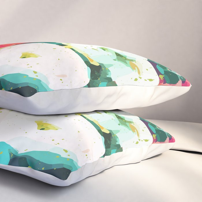 Floral & Confetti #digitalart #floral Pillow Sham Gallery Image 3