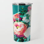 Floral & Confetti #digitalart #floral Travel Mug Gallery Image 1