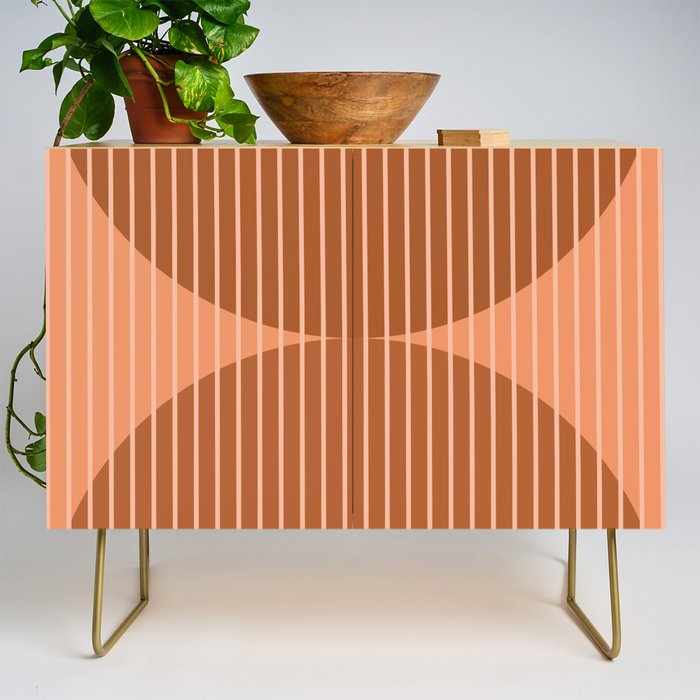 Abstraction Shapes 17 in Terracotta Shades (Moon Phase Abstract)  Credenza Gallery Image 1