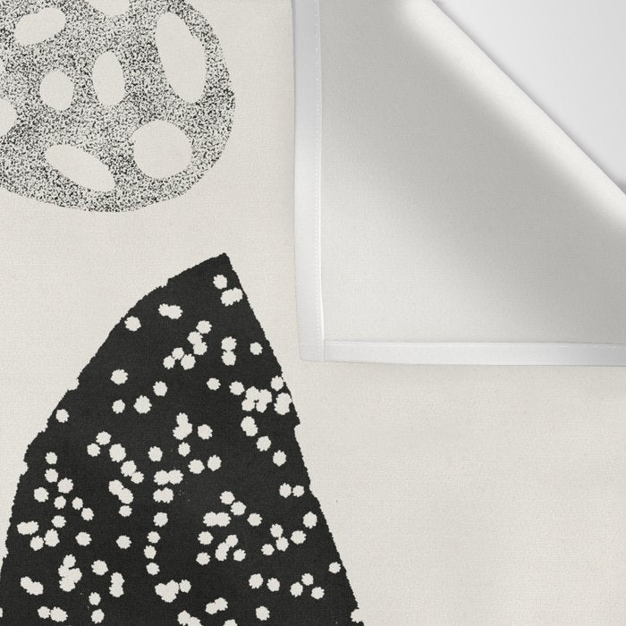 Monochrome Abstract Shapes #2 Wall Tapestry Gallery Image 3