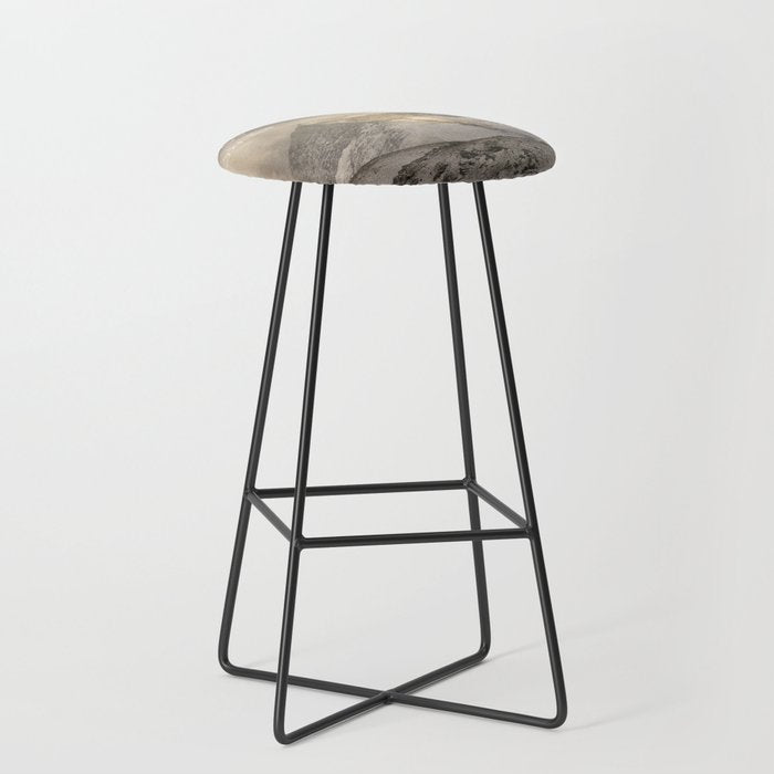The Mountains are calling, and I must go.  John Muir. Vintage. Stool Gallery Image 1