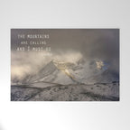 The Mountains are calling, and I must go.  John Muir. Vintage. Welcome Mat Gallery Image 1