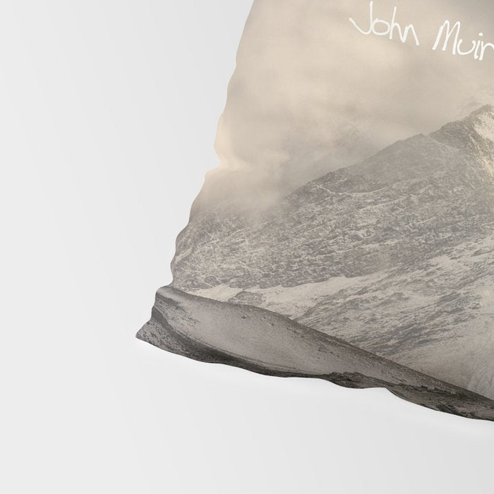 The Mountains are calling, and I must go.  John Muir. Vintage. Pillow Sham Gallery Image 4