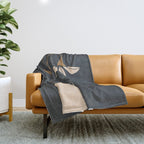 Minimal Abstract Art Vase Flower 3 Throw Blanket Gallery Image 1