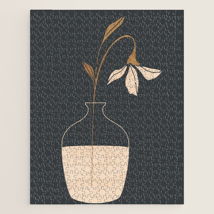 Minimal Abstract Art Vase Flower 3 Jigsaw Puzzle Gallery Image 1