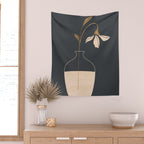 Minimal Abstract Art Vase Flower 3 Wall Tapestry Gallery Image 2