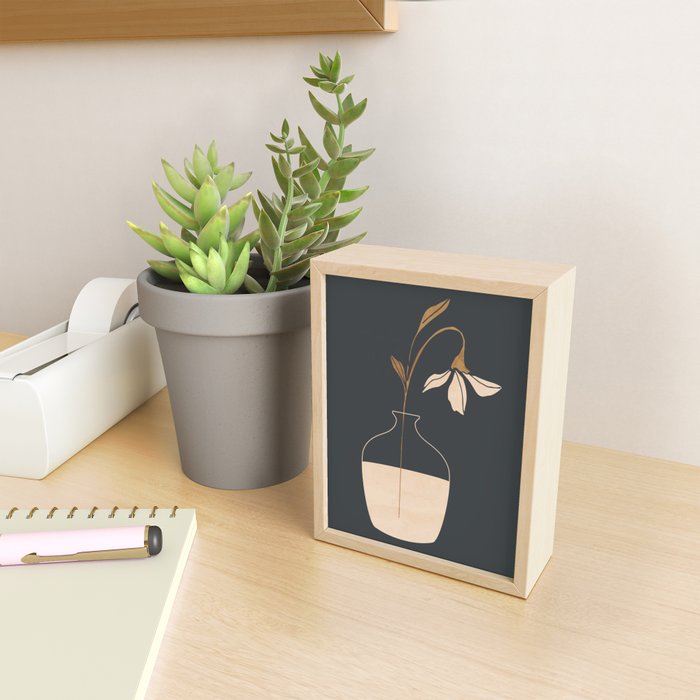 Minimal Abstract Art Vase Flower 3 Mini Art Print Gallery Image 2