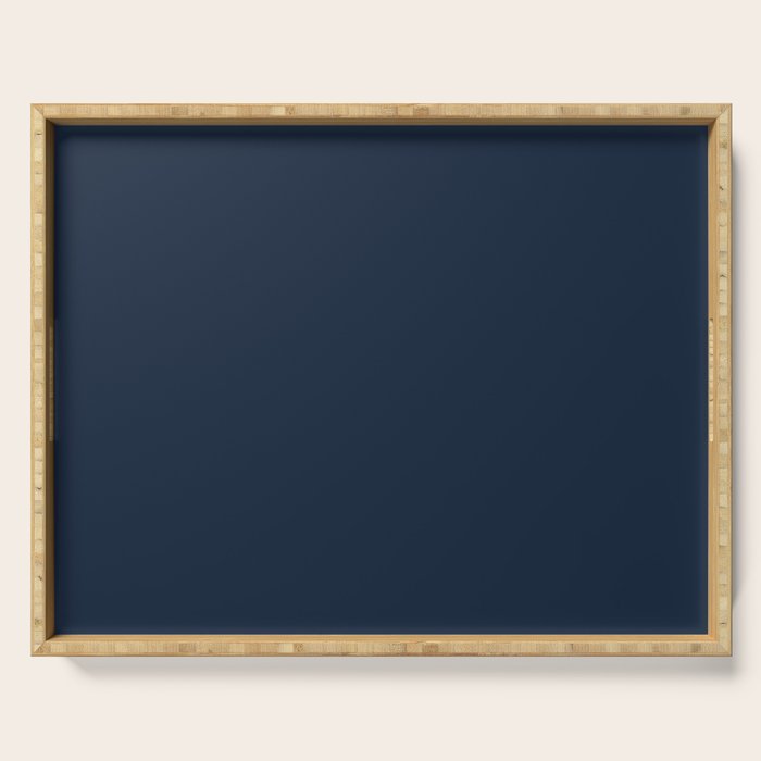 Twilight Blue Solid Color Serving Tray Gallery Image 1