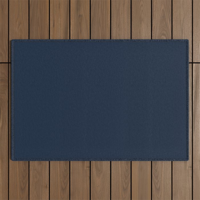 Twilight Blue Solid Color Outdoor Rug Gallery Image 1