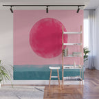 Pink Sun Wall Mural Gallery Image 1