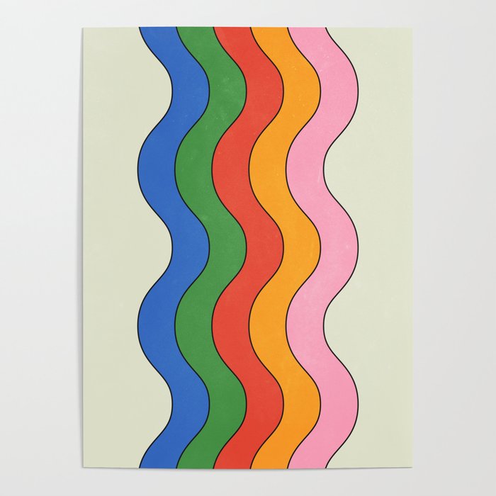 Retro Candy Waves Poster Gallery Image 1