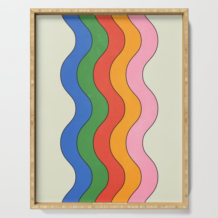 Retro Candy Waves Serving Tray Gallery Image 1