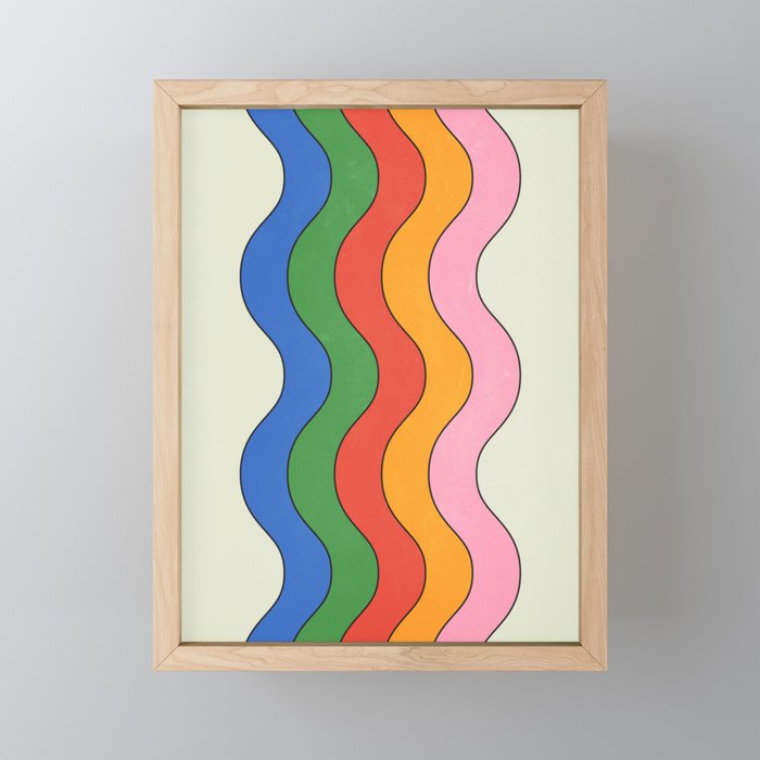 Retro Candy Waves Mini Art Print Gallery Image 1