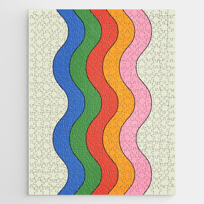 Retro Candy Waves Jigsaw Puzzle Gallery Image 1
