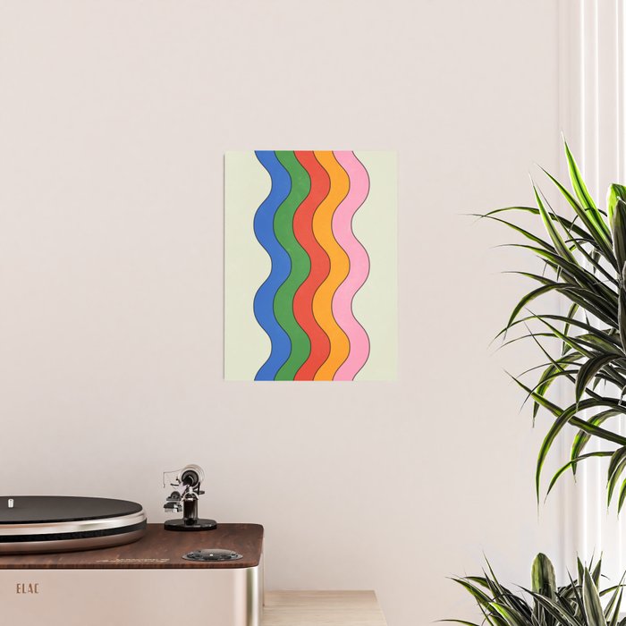Retro Candy Waves Poster Gallery Image 2