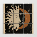 Sun and Moon Wood Wall Art Gallery Image 1