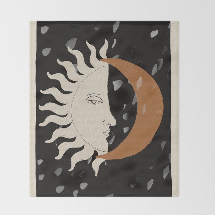 Sun and Moon Throw Blanket Gallery Image 2