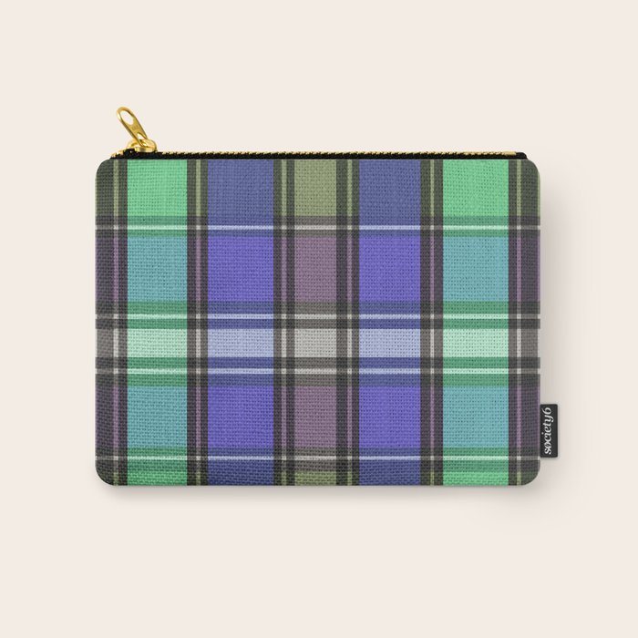Fusion Colorful Toned Grids B Carry All Pouch Gallery Image 1