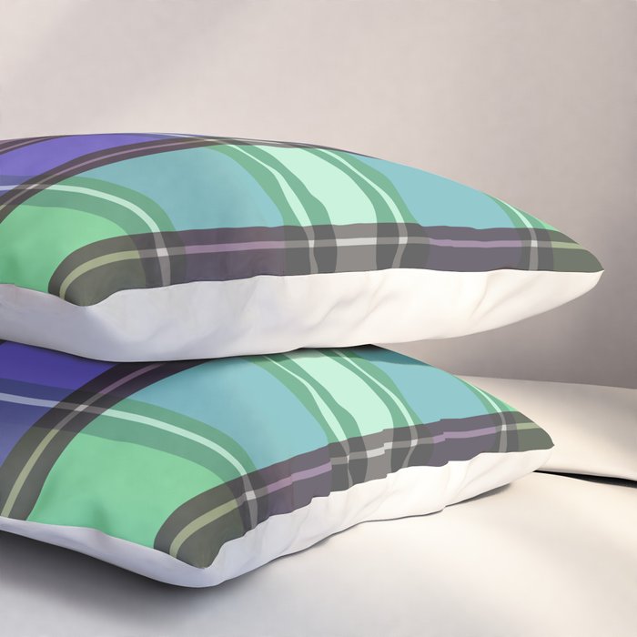 Fusion Colorful Toned Grids B Pillow Sham Gallery Image 3