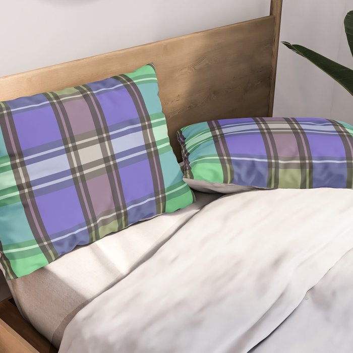 Fusion Colorful Toned Grids B Pillow Sham Gallery Image 2