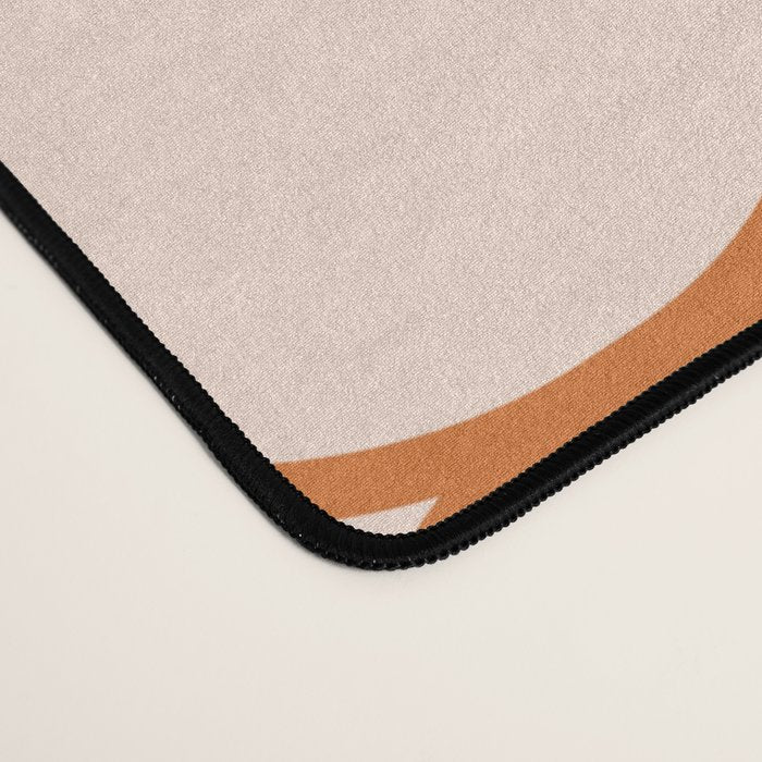 Mod Pods Retro Geo Pattern in Burnt Orange Cream Desk Mat Gallery Image 4