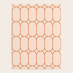 Mod Pods Retro Geo Pattern in Burnt Orange Cream Poster Gallery Image 4