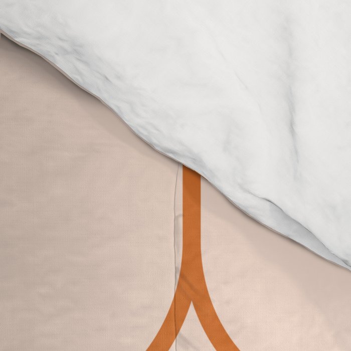 Mod Pods Retro Geo Pattern in Burnt Orange Cream Comforter Gallery Image 4