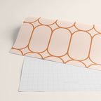 Mod Pods Retro Geo Pattern in Burnt Orange Cream Wrapping Paper Gallery Image 2